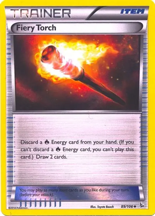 Fiery Torch - 89/106 (Sheen Holo) card art