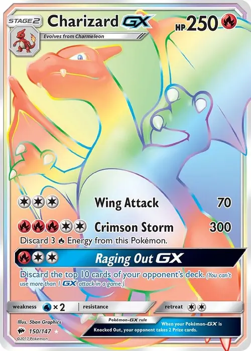Charizard GX (Secret) card art
