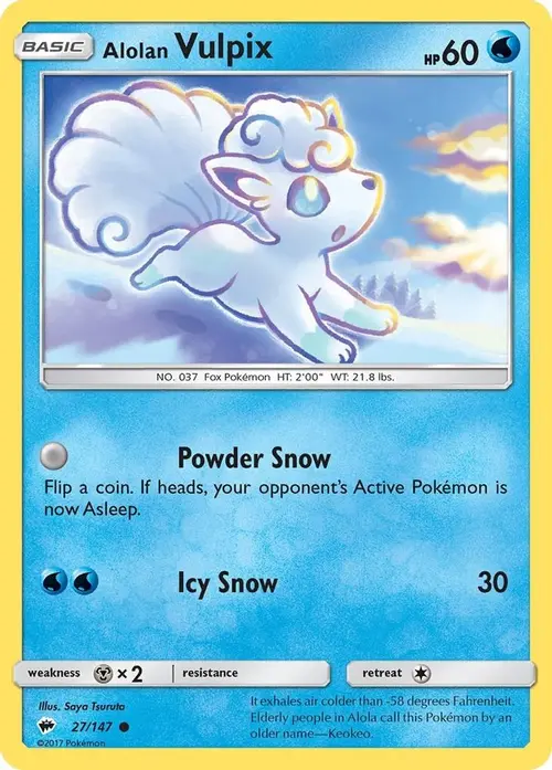 Alolan Vulpix card art