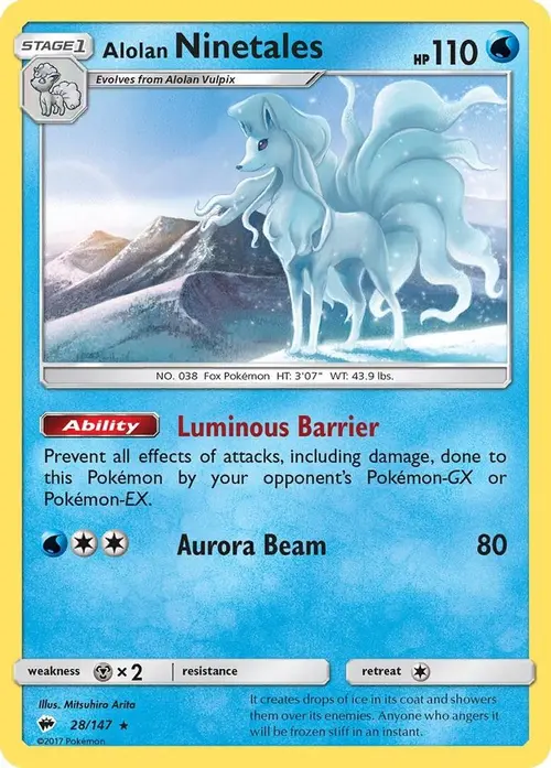 Alolan Ninetales card art