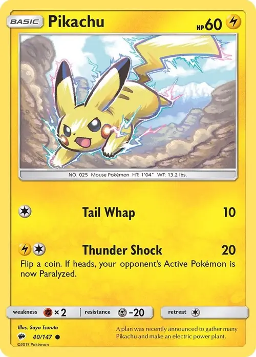 Pikachu card art