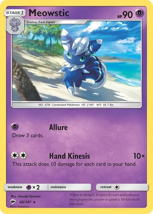 Meowstic card art