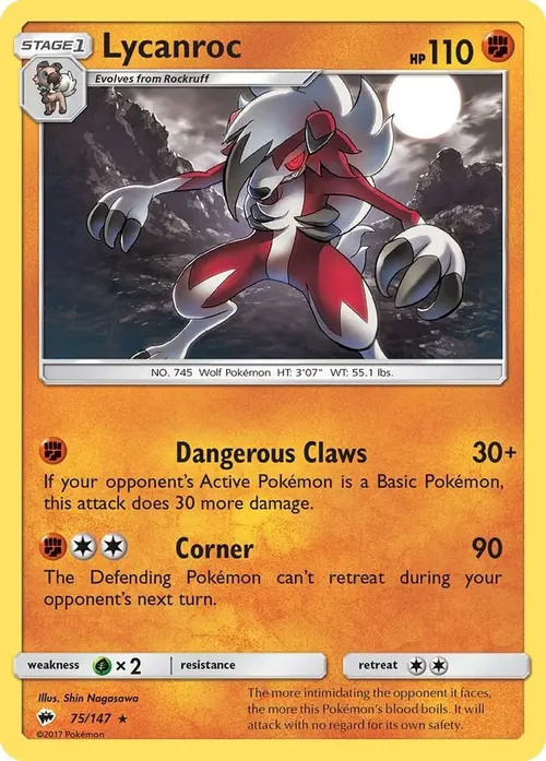 Lycanroc (75) card art