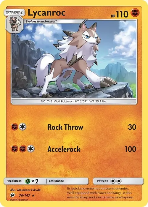 Lycanroc (76) card art