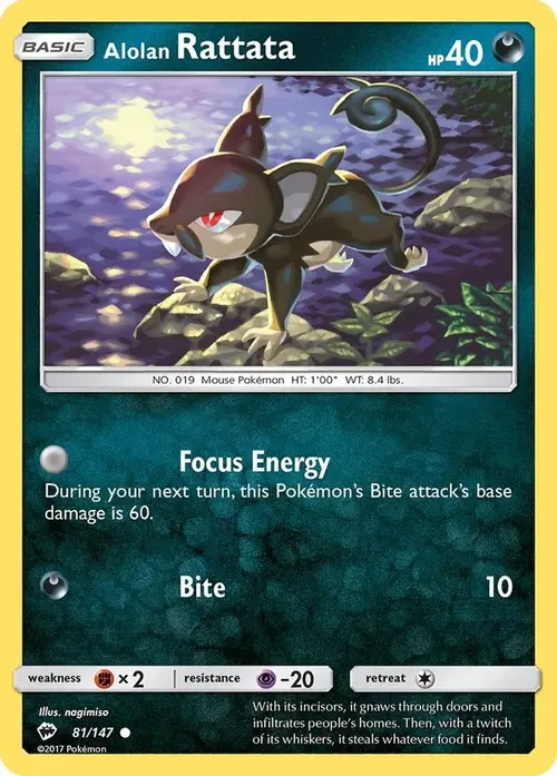 Alolan Rattata card art