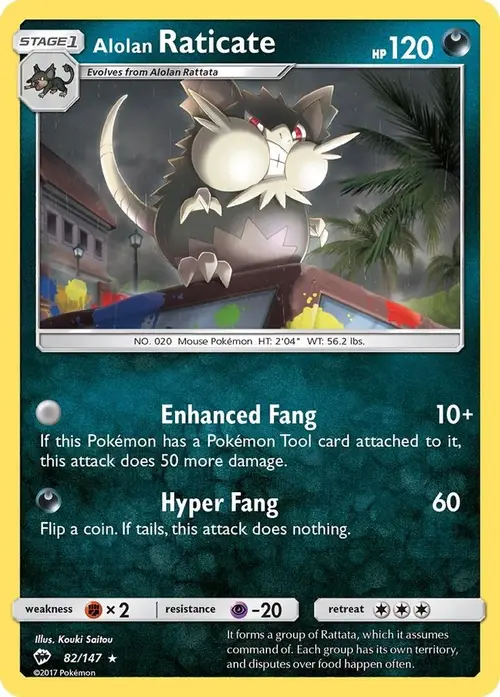 Alolan Raticate card art