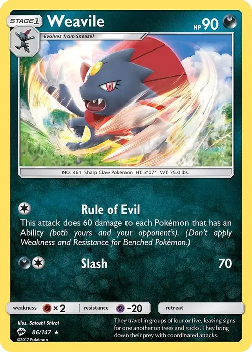 Weavile card art