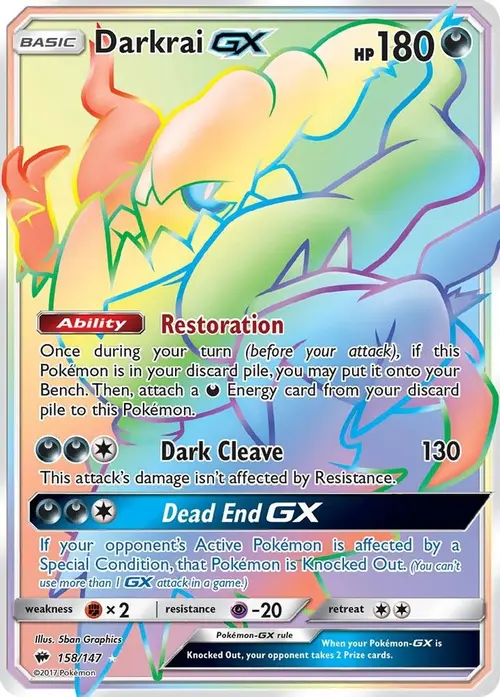 Darkrai GX (Secret) card art