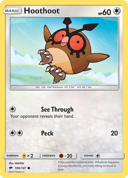 Hoothoot card art