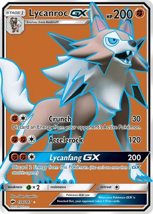 Lycanroc GX (Full Art) card art