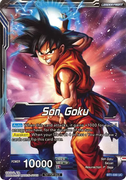 Son Goku // Super Saiyan Blue Son Goku (Hot Stamped) card art
