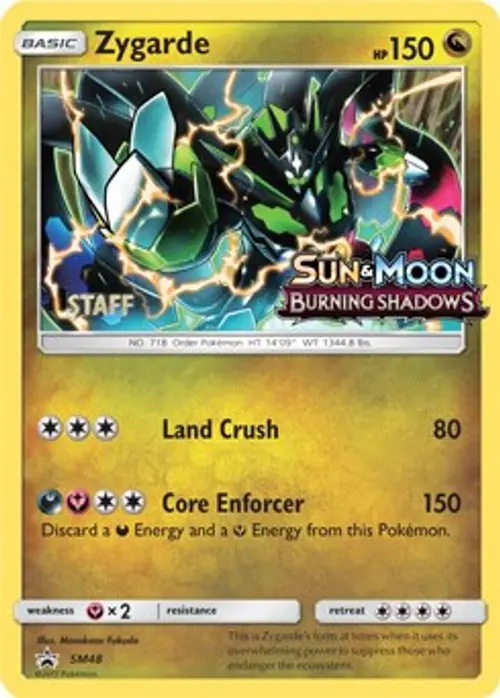 Zygarde - SM48 (Prerelease) [Staff] card art