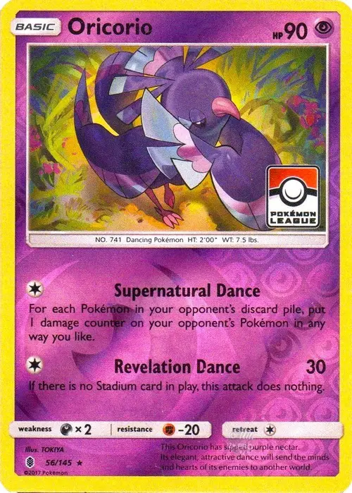 Oricorio - 56/145 (Pokemon League) card art