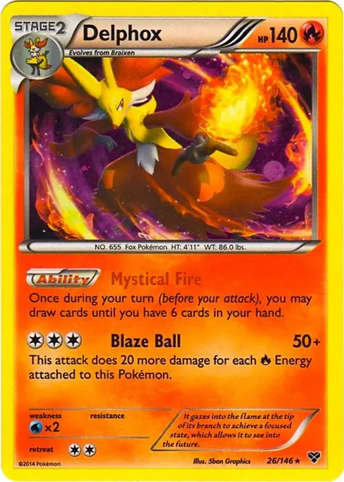 Delphox - 26/146 (Cosmos Holo) card art