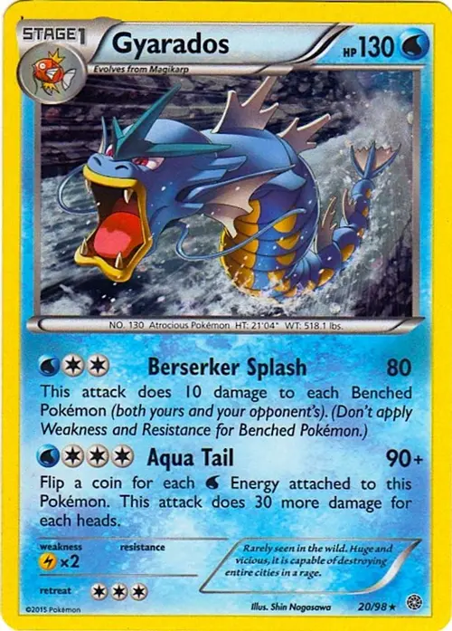 Gyarados - 20/98 (Cosmos Holo) card art