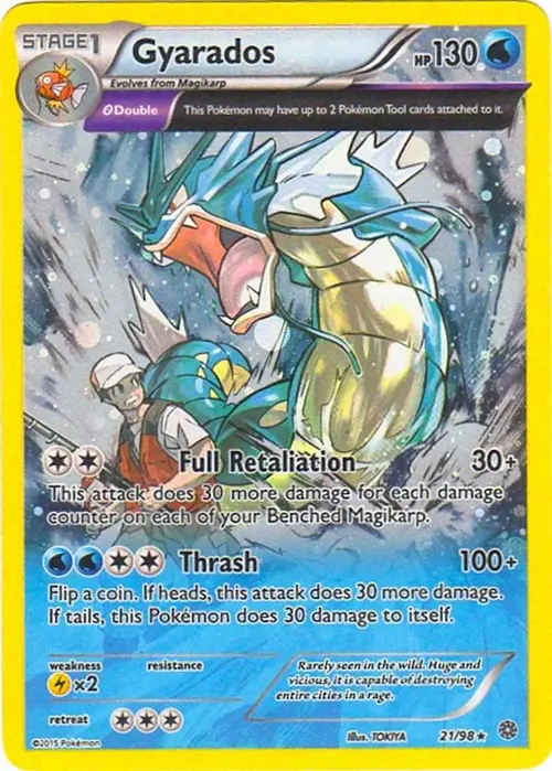 Gyarados - 21/98 (Cosmos Holo) card art