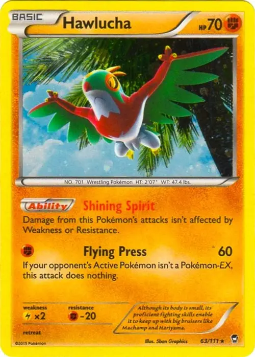 Hawlucha - 63/111 (Cosmos Holo) card art