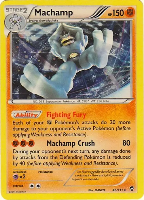 Machamp - 46/111 (Cosmos Holo) card art