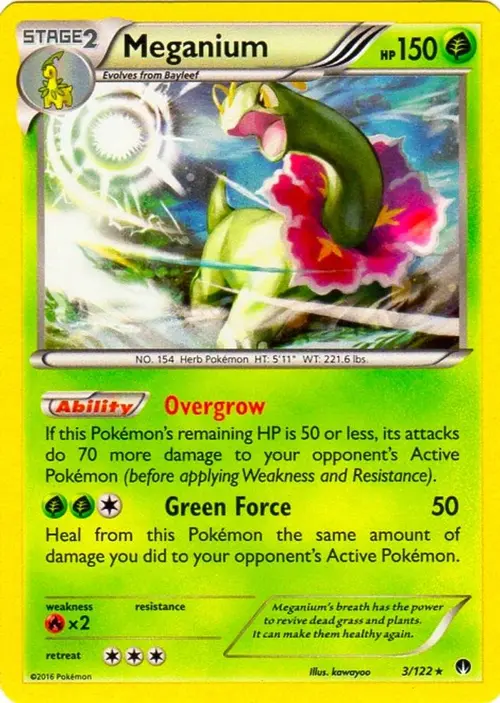 Meganium - 3/122 (Cosmos Holo) card art