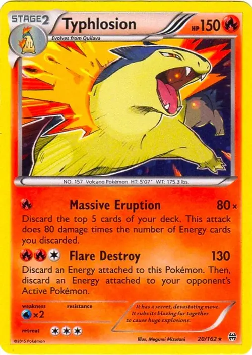 Typhlosion - 20/162 (Cosmos Holo) card art