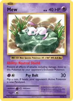 Mew - 53/108 (XY Evolutions) card art