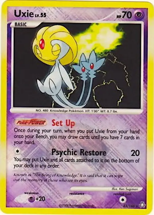Uxie - 43/146 (League Promo) card art