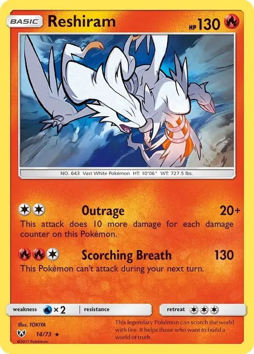Reshiram card art