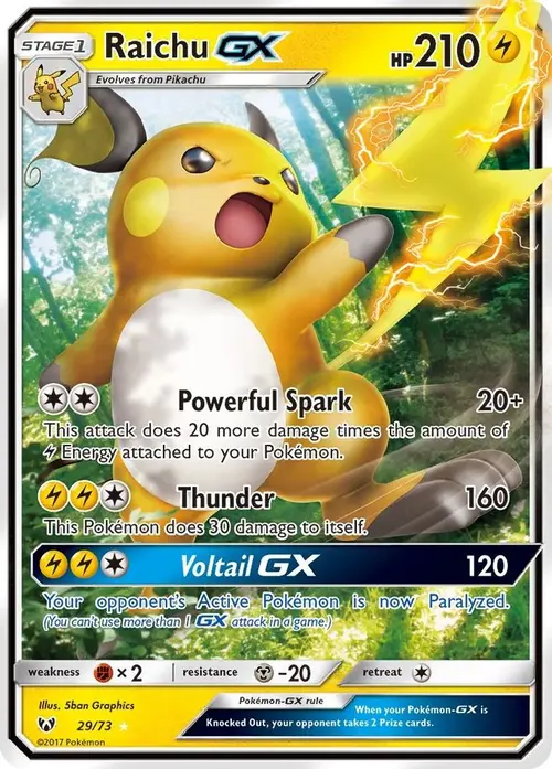Raichu GX card art