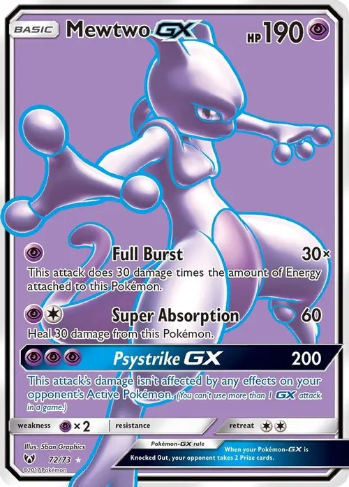Mewtwo GX (Full Art) card art