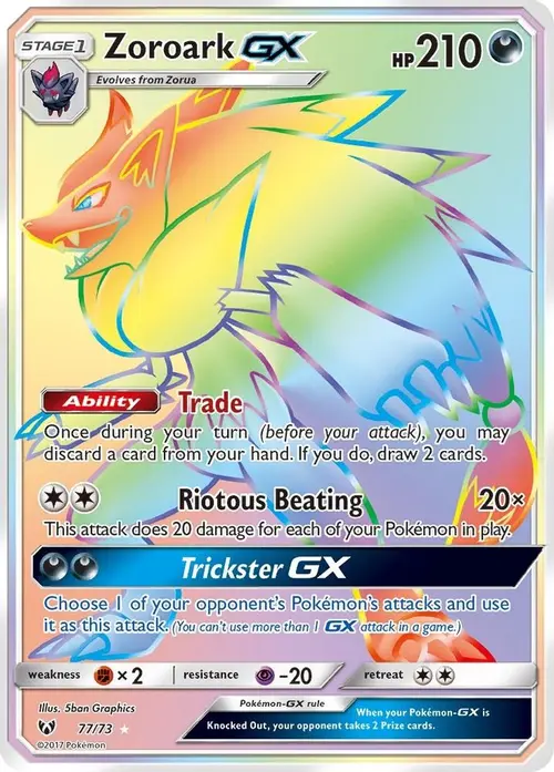 Zoroark GX (Secret) card art