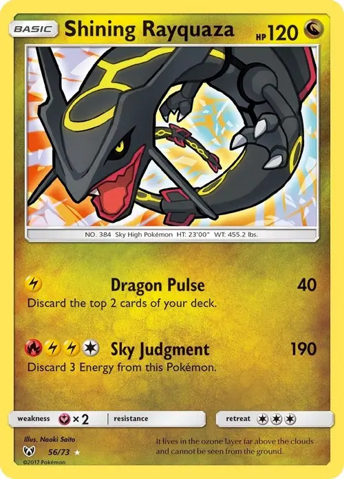 Shining Rayquaza card art