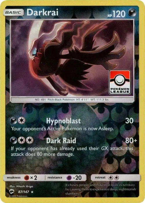 Darkrai - 87/147 (Pokemon League) card art
