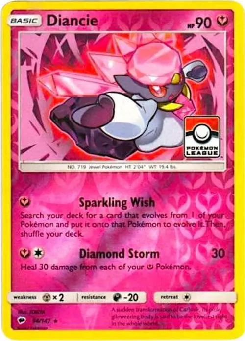 Diancie - 94/147 (Pokemon League) card art