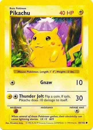 Pikachu (Red Cheeks) card art