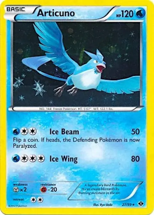 Articuno - 27/99 (Next Destinies) card art