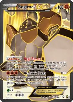 Regirock EX - 43a/124 card art