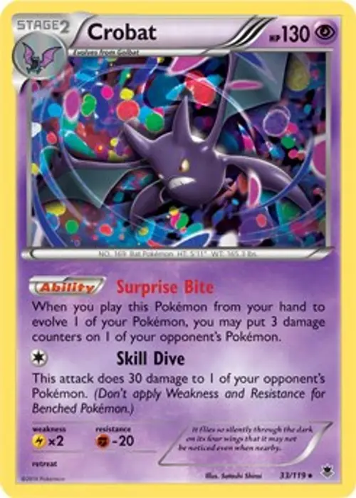 Crobat - 33/119 (Cosmos Holo) card art