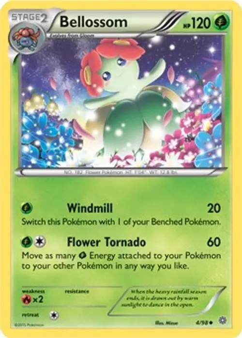 Bellossom - 4/98 (Cosmos Holo) card art