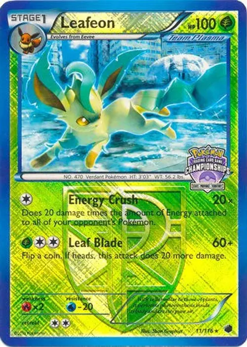 Leafeon - 11/116 (State Championships) card art