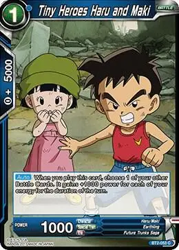 Tiny Heroes Haru and Maki card art