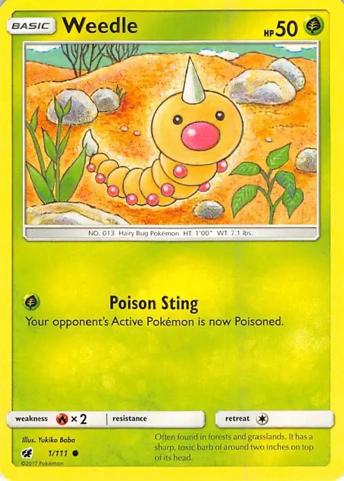 Weedle card art