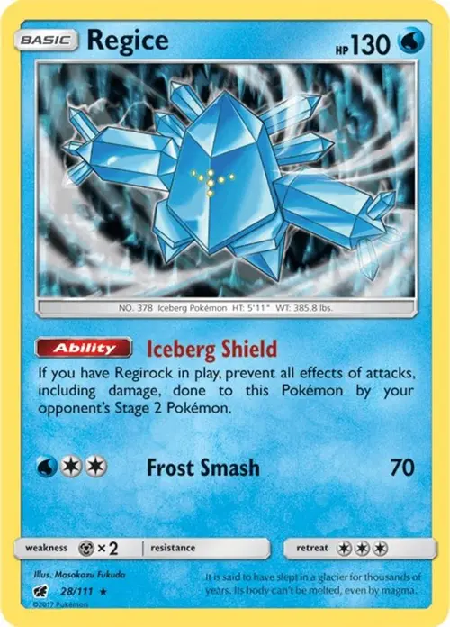 Regice card art
