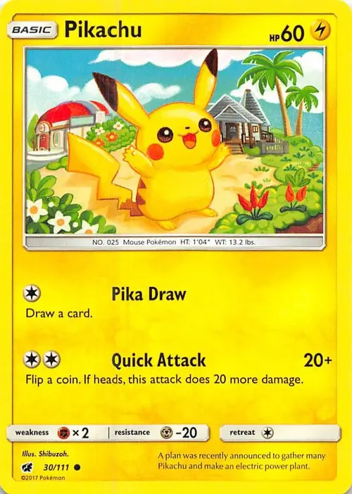 Pikachu card art