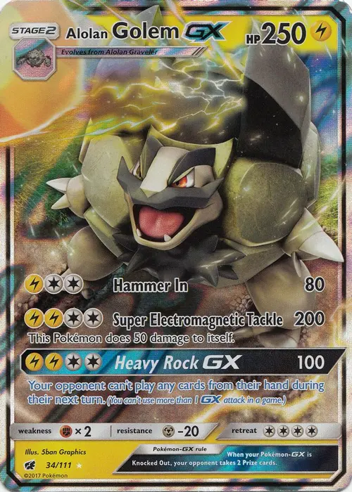 Alolan Golem GX card art