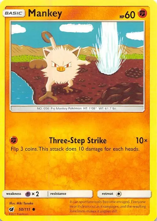 Mankey card art