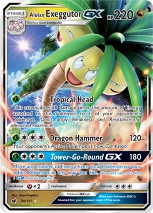 Alolan Exeggutor GX card art