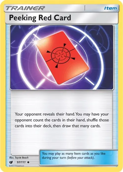 Peeking Red Card card art