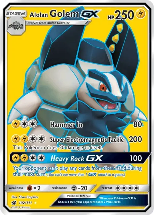 Alolan Golem GX (Full Art) card art