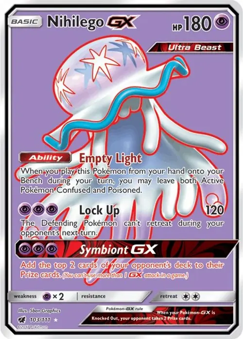 Nihilego GX (Full Art) card art