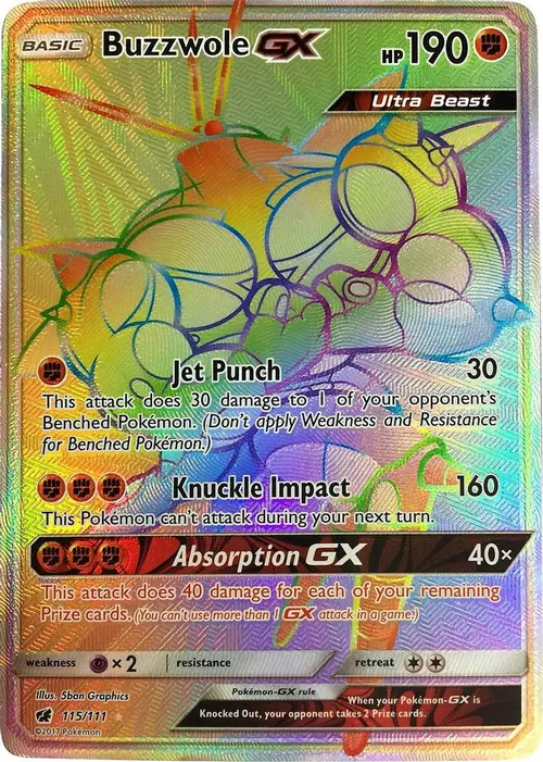 Buzzwole GX (Secret) card art
